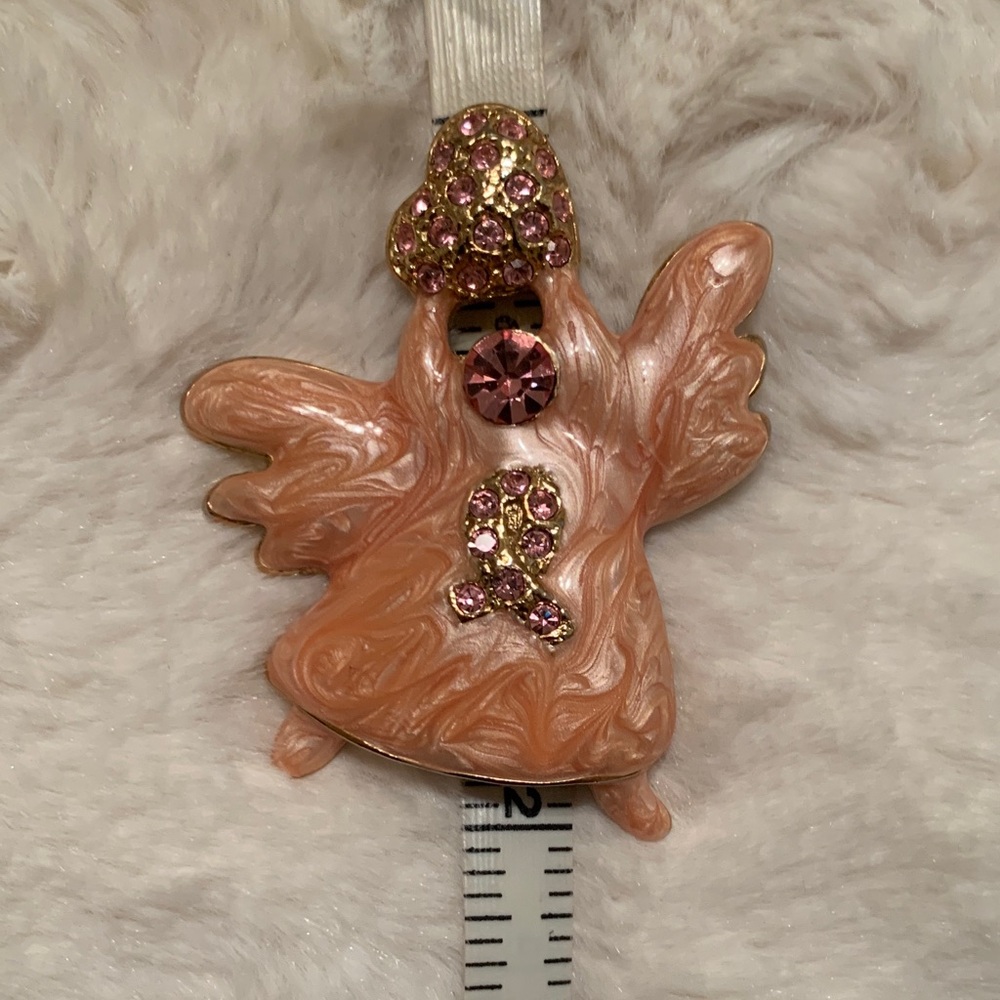 Pink Angel Brooch with Rhinestones - Picture 6 of 6